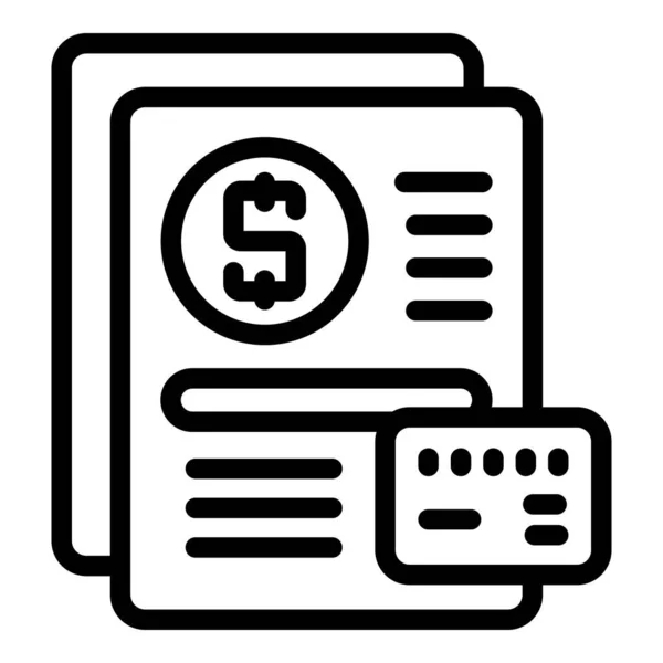 Ekonomisk planering papper ikon, skiss stil — Stock vektor