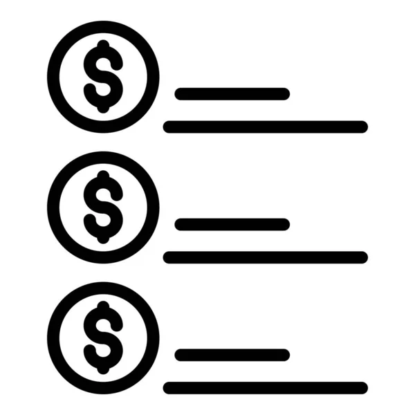 Icoon van de financiële planeconomie, contourstijl — Stockvector