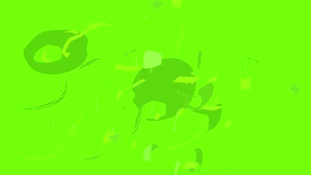 Casco moto naranja icono de animación — Vídeo de stock