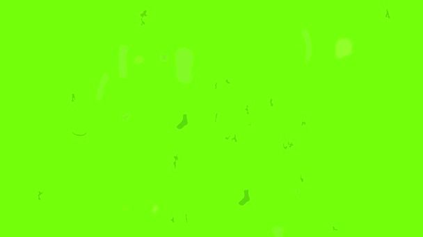 Animation mit grünen Baskenmützen — Stockvideo