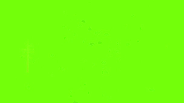 Animace ikon borovice — Stock video
