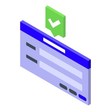 Parola koruma simgesi, izometrik biçimi girin