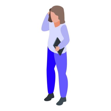 Başarılı kariyer simgesi, izometrik biçim