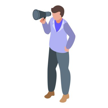 Başarılı kariyer ikonu, izometrik biçim