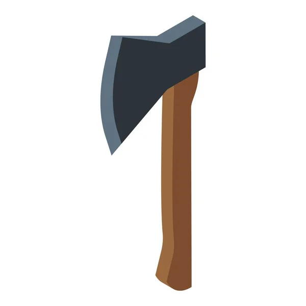 Wood axe icon, isometric style — Stock Vector