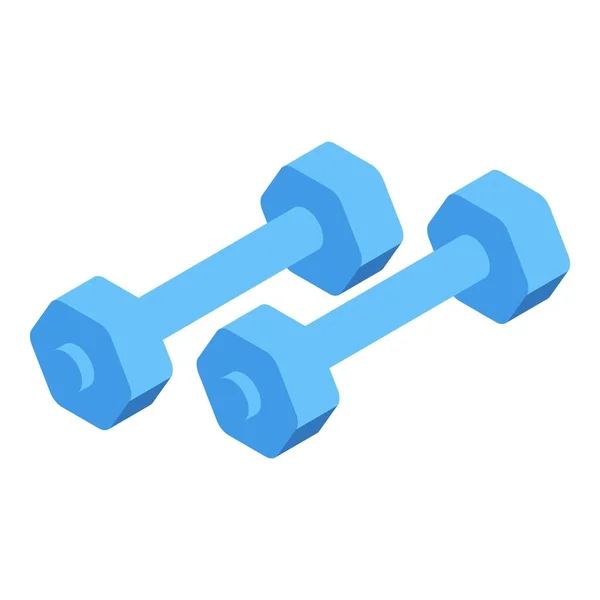 Dumbbells icon, isometric style — Stock Vector