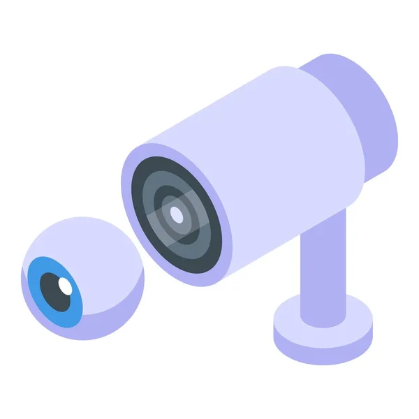 Fényképezőgép jelszóvédelem ikon, izometrikus stílus — Stock Vector