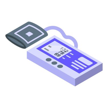 Kan basıncı aygıtı simgesi, izometrik biçim