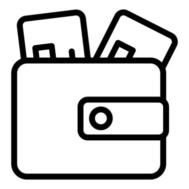 Para cüzdanı simgesi, taslak biçimi