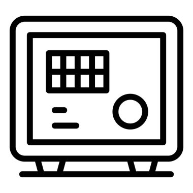 Güvenli kutu para simgesi, özet biçimi