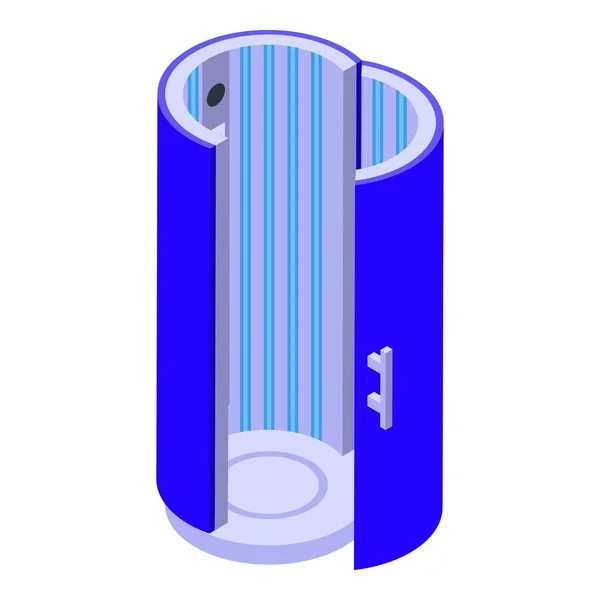 Solarium σύγχρονη καμπίνα εικονίδιο, ισομετρικό στυλ — Διανυσματικό Αρχείο