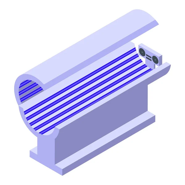 Solarium spa bed icon, isometric style — Stock Vector