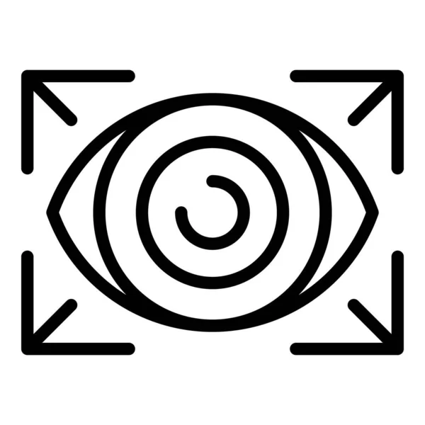 Vr Vision-Symbol, Umriss Stil — Stockvektor