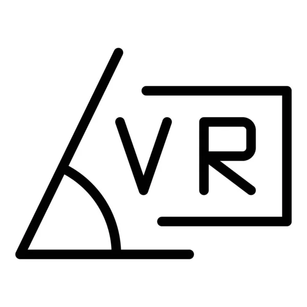 Εικονίδιο Vr, στυλ περιγράμματος — Διανυσματικό Αρχείο
