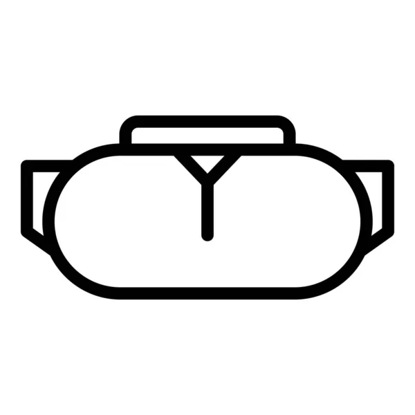 El uso de icono de gafas virtuales, el estilo del esquema — Archivo Imágenes Vectoriales
