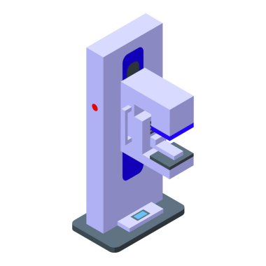 Mammografi makinesi tedavi simgesi, izometrik biçim