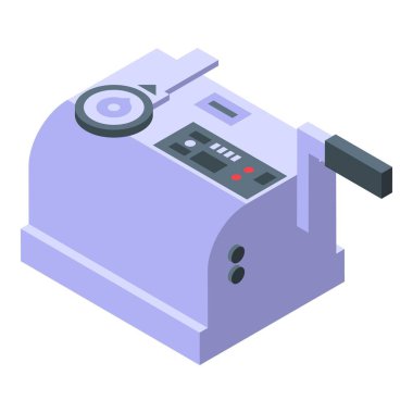 Elektrik şifreleme simgesi, izometrik biçim