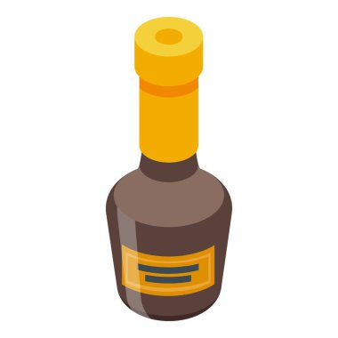 Viski şişesi simgesi, izometrik stil
