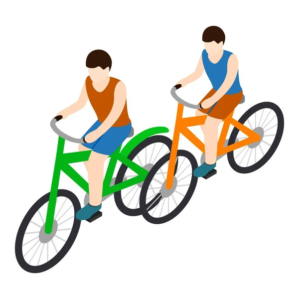Icono ciclista, estilo isométrico — Archivo Imágenes Vectoriales