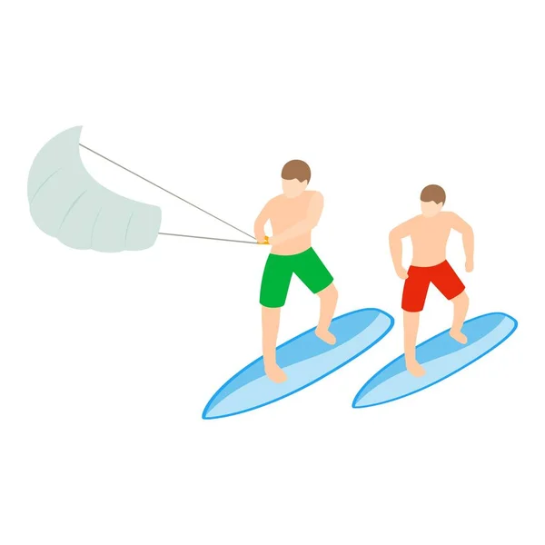 Wassersport-Ikone, isometrischer Stil — Stockvektor