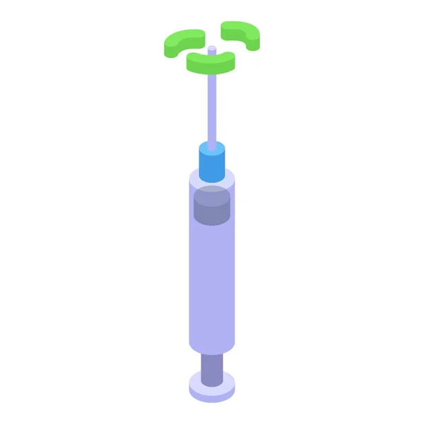 Syringe antibiotic resistance icon, isometric style — Stock Vector