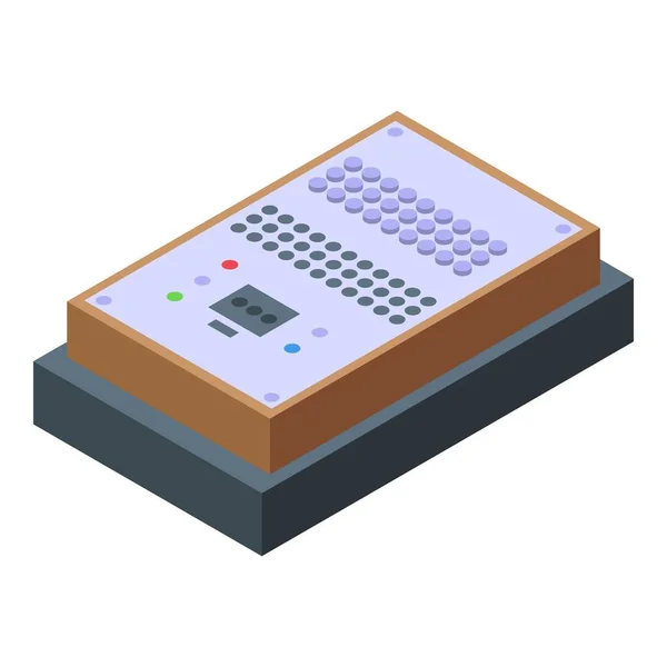 Botón soporte icono de cifrado, estilo isométrico — Archivo Imágenes Vectoriales