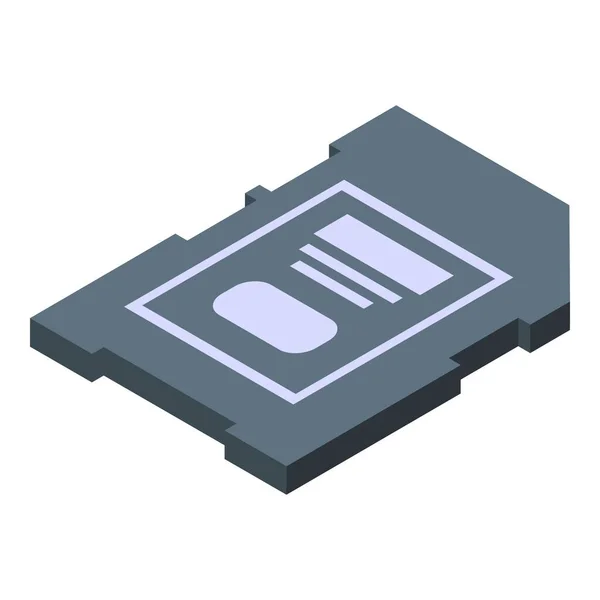 Ikona zálohy SD karty, izometrický styl — Stockový vektor