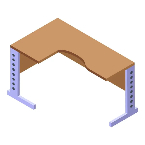Ergonomisch pictogram van de hoektafel, isometrische stijl — Stockvector