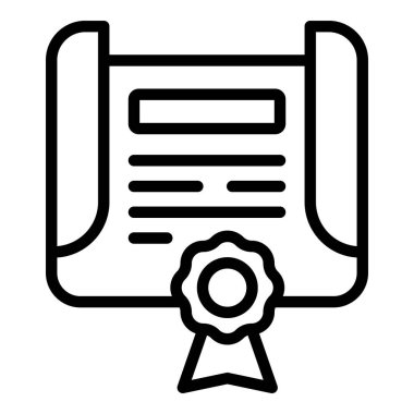 Okul diploması simgesi, taslak biçimi