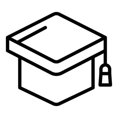 Mezuniyet şapkası simgesi, taslak biçimi