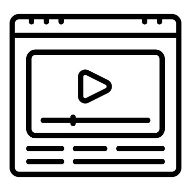 Video eğitim simgesi, özet biçimi