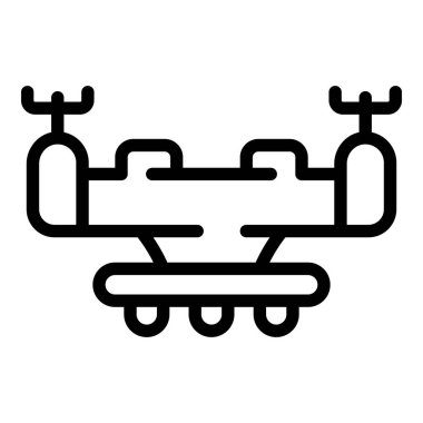 Drone teknoloji simgesi, özet biçimi