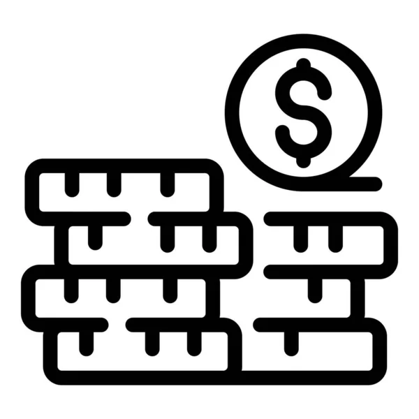 Icono de ayuda de dinero, estilo de esquema — Vector de stock