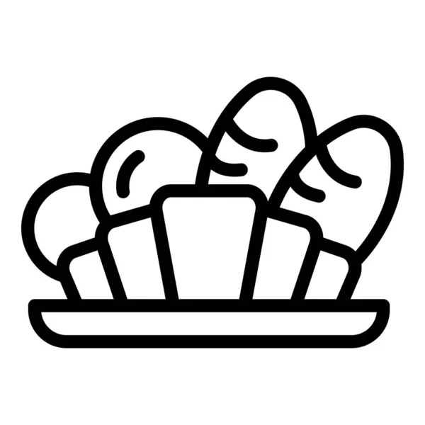 Ícone de almoço padaria, estilo esboço — Vetor de Stock