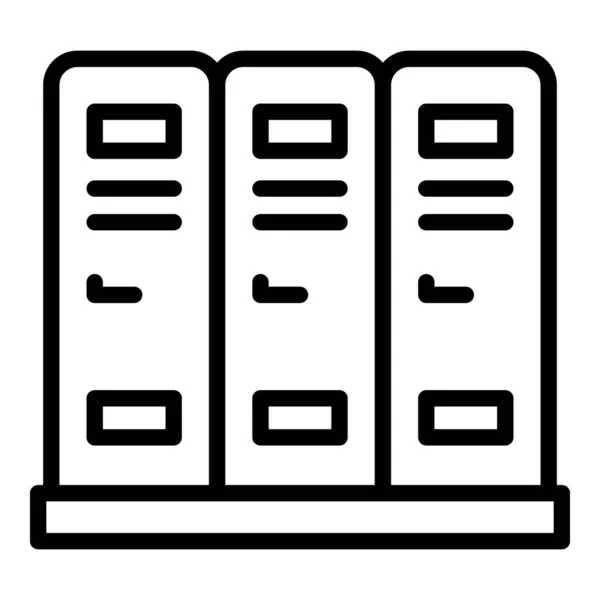 Symbole für Schulmappen, Umrisse — Stockvektor