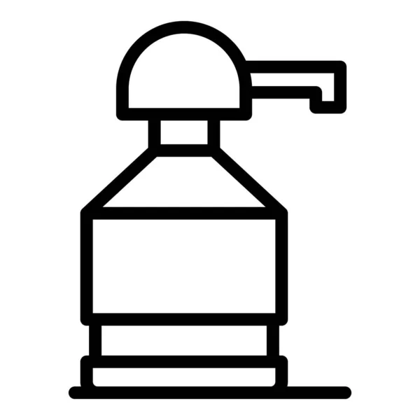 Icono de la botella de la bomba de bebida, estilo de esquema — Vector de stock