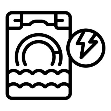 Bozuk çamaşır makinesi simgesi, taslak biçimi