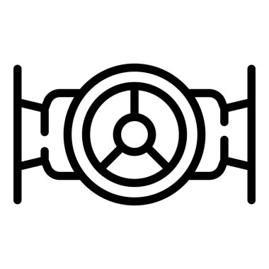 Tekerlekli su musluğu simgesi, taslak biçimi