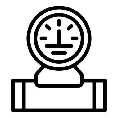 Basınç su göstergesi simgesi, dış hat biçimi