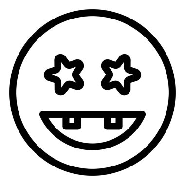 Heyecanlı yüz simgesi, özet biçimi