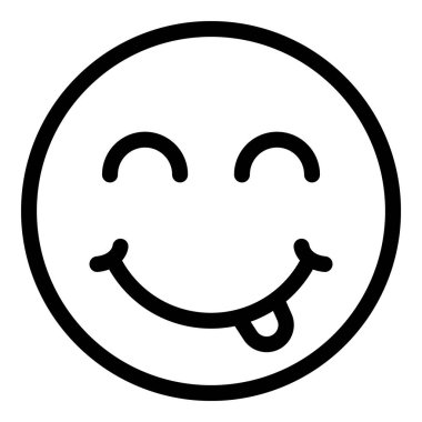 Dil gülümseme simgesi, özet biçimi