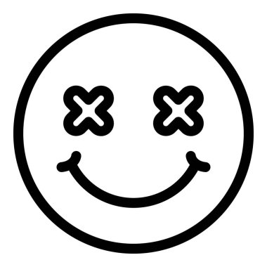 Çapraz gözler emoji simgesi, özet biçimi