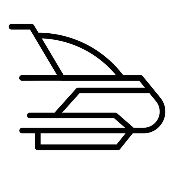 Icône ferroviaire à grande vitesse, style contour — Image vectorielle