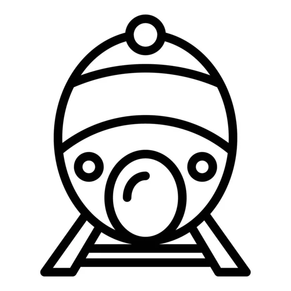 Express icône de train rapide, style contour — Image vectorielle