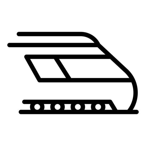 Elektrický rychlík ikona, obrys styl — Stockový vektor