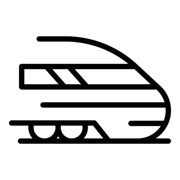 City-Hochgeschwindigkeitszug-Ikone, Umrissstil — Stockvektor
