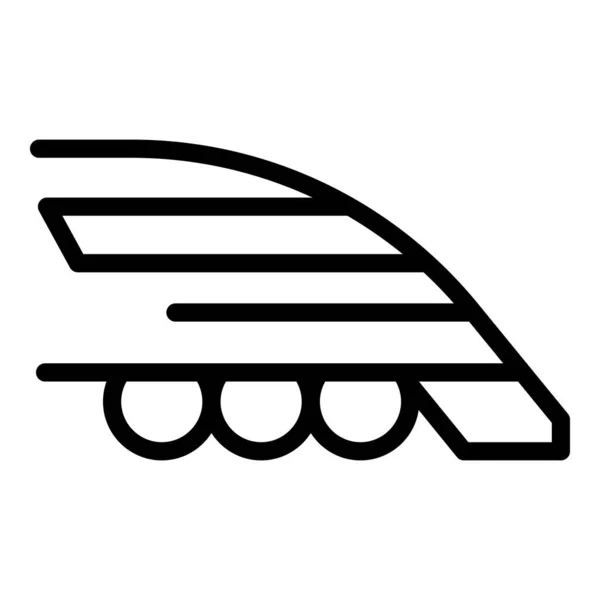 Icono de tren expreso urbano, estilo de esquema — Vector de stock