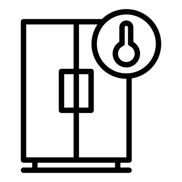 Icono del refrigerador de temperatura, estilo de esquema — Archivo Imágenes Vectoriales