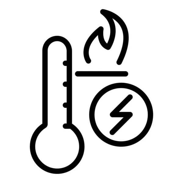 Kall examen kylskåp ikon, kontur stil — Stock vektor