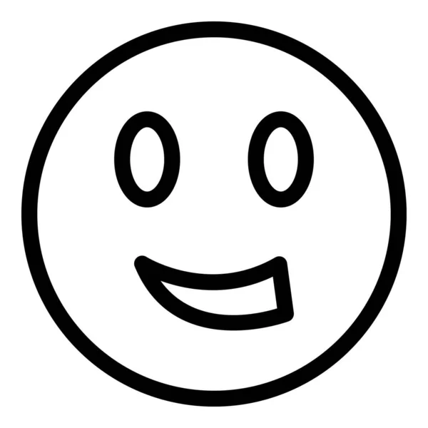 Smile face icon, outline style — Stockvektor